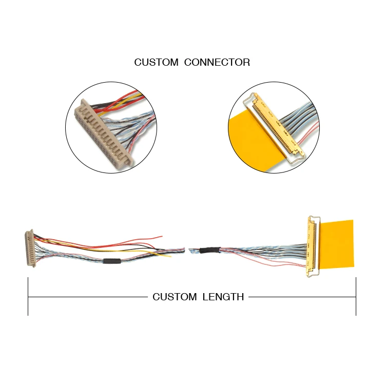 Custom 20 30 pin lcd screen lvds Cable Assembly connector lvds kablosu - ANKUX.COM