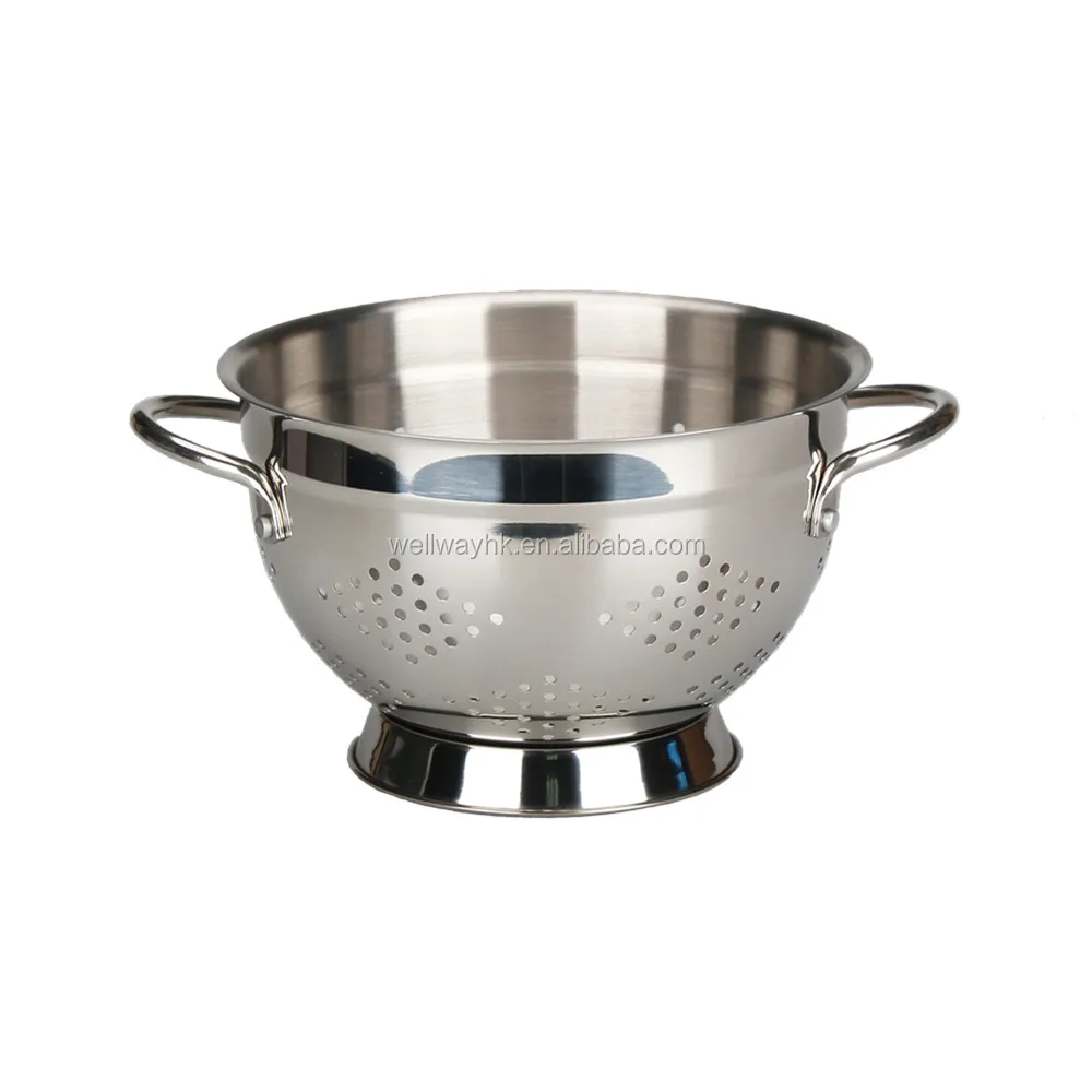 large metal colander