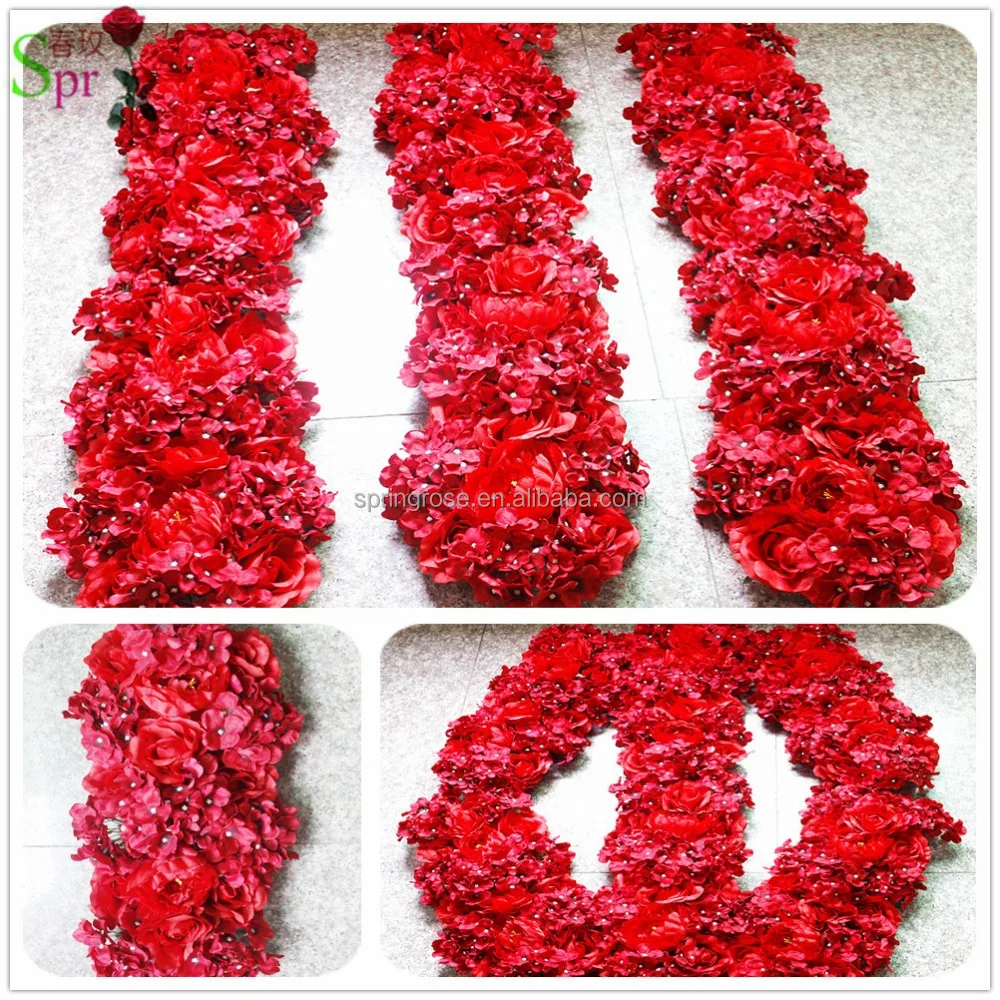 

SPR wedding table runner artificial flowers decoration arrangement for party evernt, More color available