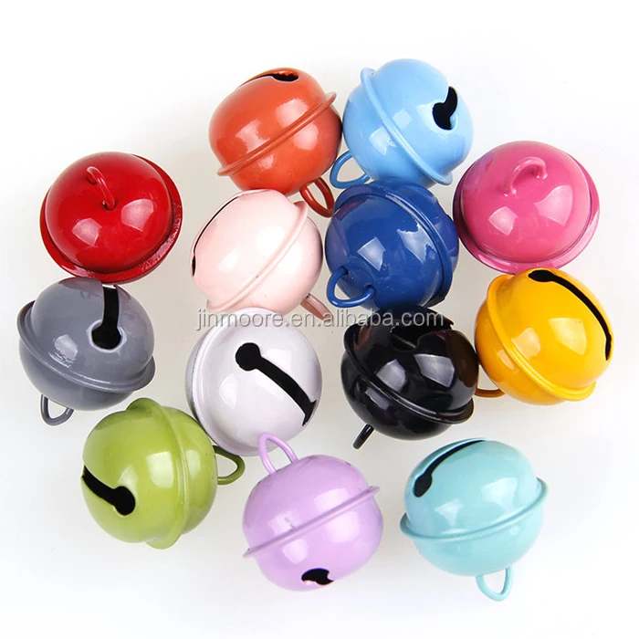 
MJB01 Decoration Pet Pendants Key Crafts Colorful Jingle Bells With Bead 