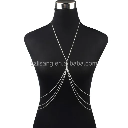 

Dongguan factory women body chains pearl body chain sexy belly chains, As picture
