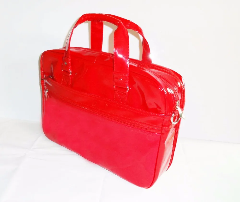Bright Red Laptop Tote Bag Handbag Laptop Bag With Adjustable Strap For
