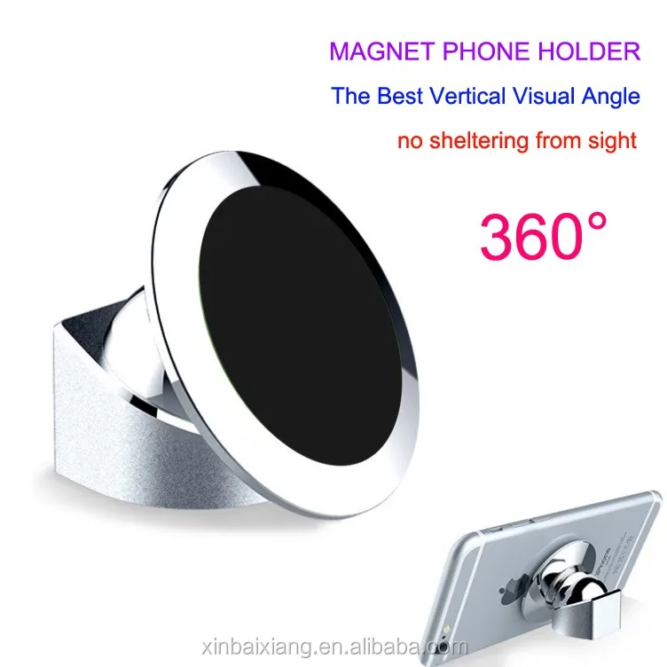 New design metal magnetic car phone holder with strong magnet disk