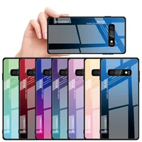 

Gradient Tempered Glass Mobile Phone Case S10 lite TPU Colorful Phone Case For Samsung Galaxy S10