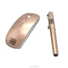 Rechargeable wireless computer mouse and ballpoint in metal set