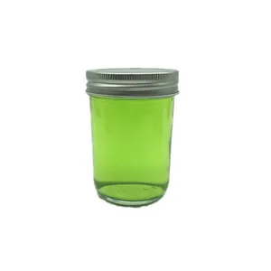 Image of heat-resistant 8 oz 220ml round mason glass jars with one piece screw top lid