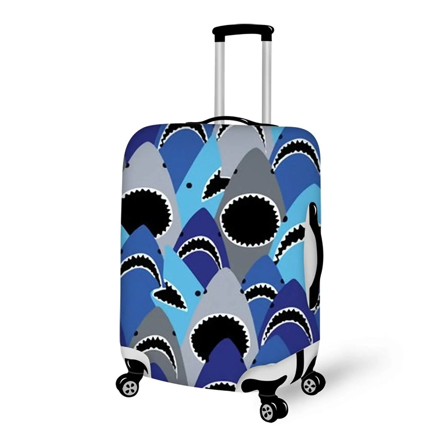 Baggage Covers White Alpaca Pattern Green Cactus Washable Protective Case