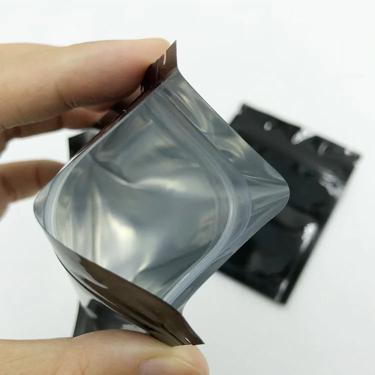 100x Premium Black Zip Bags Plain Foil Laminated Mylar Ziplock Bags 2.95''x3.94'' Buy Zip Lock