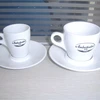 Espresso and cappuccino cups and saucers