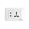 Various styles PC white multiple plug 5 pin electrical wall switch socket