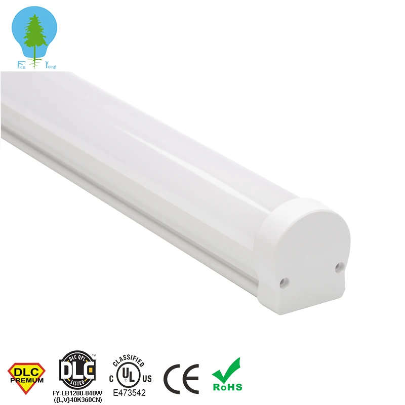 
2018 4ft 40W 60W IP65 tri proof led linear batten lighting fixture with assembling line Parking lot light 