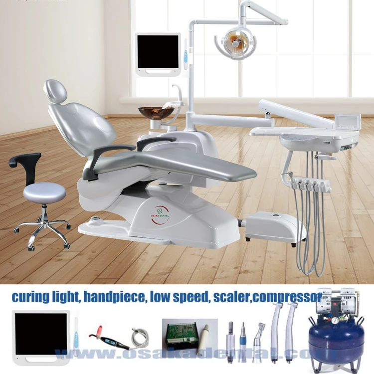 
A Top Sale Economic and Cheaper Type Dental Unit & Chair with Dentist Stool  (50045024858)