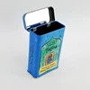 Promotional small metal rectangular spice tin can with hinged lid