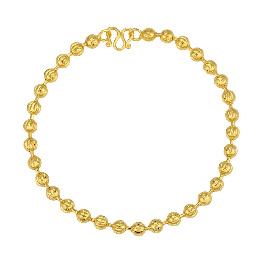 

75033 xuping wholesale gold jewellery designs photos simple models fashionable beaded 24k chain bracelet