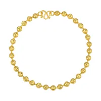 

75033 xuping wholesale gold jewellery designs photos simple models fashionable beaded 24k chain bracelet