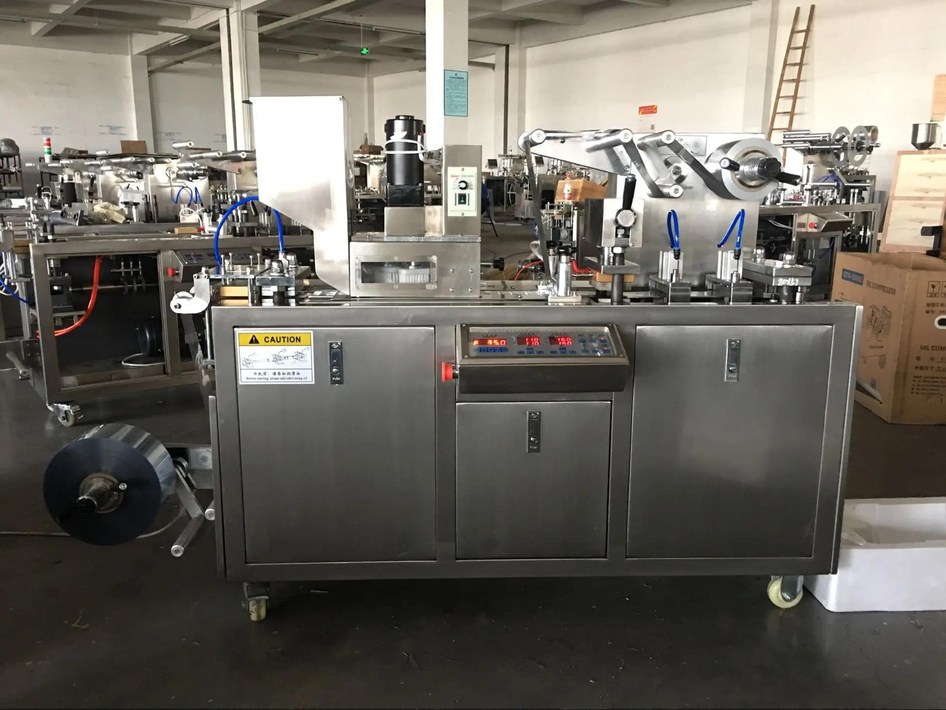 
DPP-80 Factory Price Pharmaceutical Tablet Capsule Pill Aluminum Plastic Hot Forming Small Automatic Blister Packing Machine 