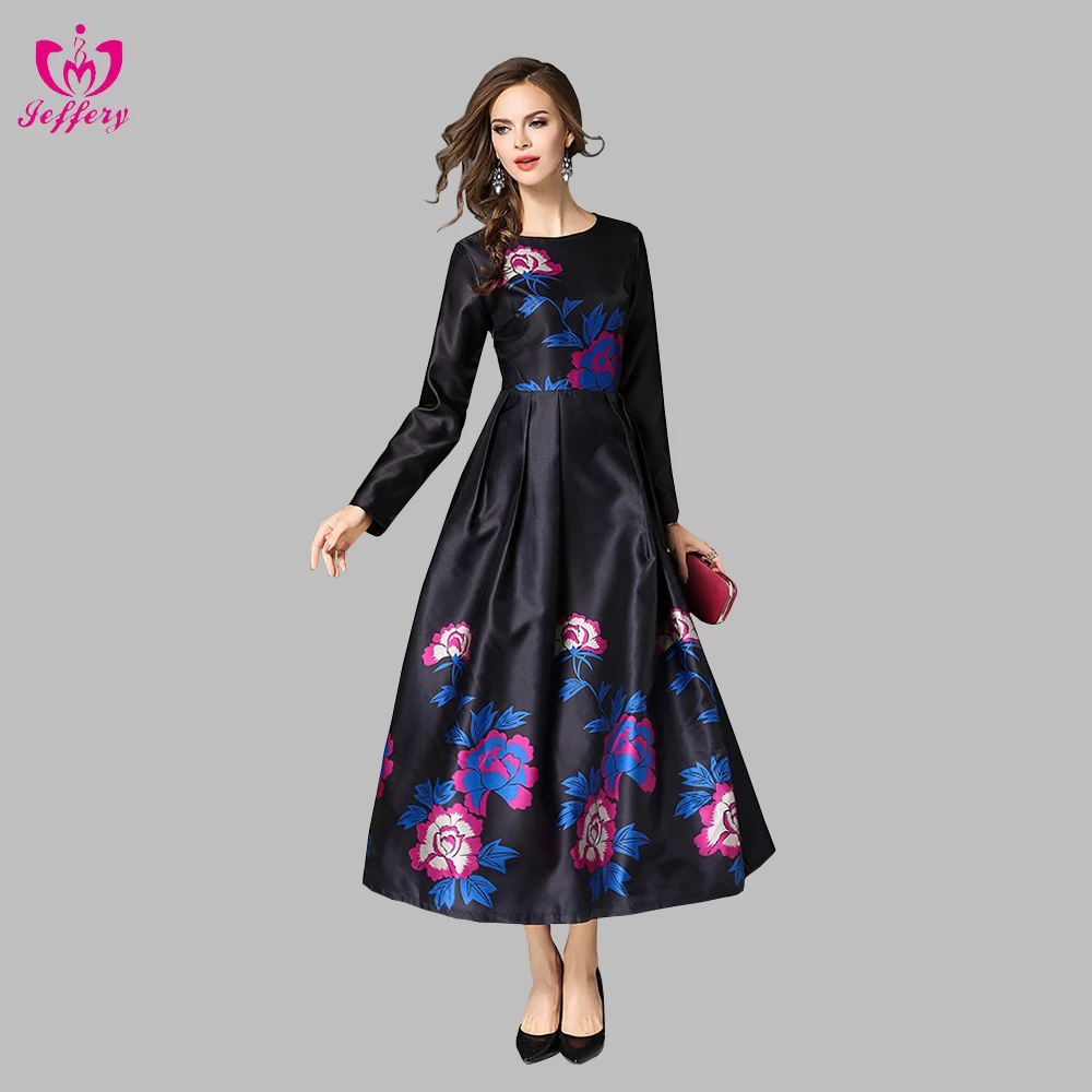 

Hop sale printing slim woman fashion dresses, As pic