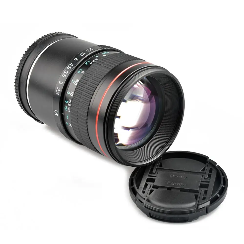 

85MM F1.8 Large Aperture Standard Medium Telephoto Prime Lens For Camera Lens, Black