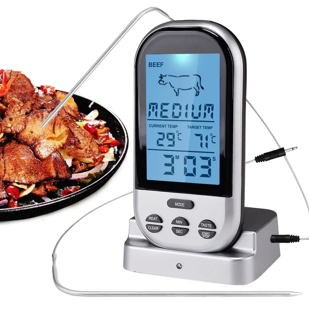 Meat Thermometer For Grill,Meat Thermometer Wireless,Lcd Thermometer