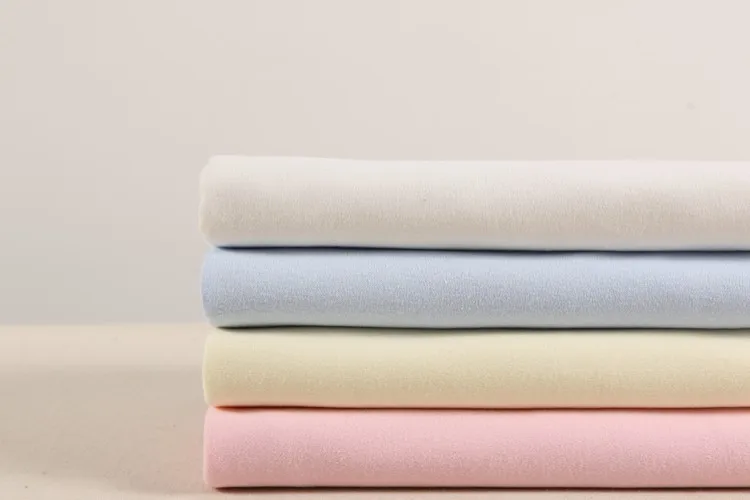 On Sale Light Bright Interlock Knit Solid Color Baby Cotton Fabric