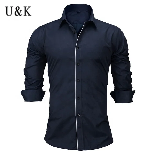 

Hot selling Fashion 100% Cotton Long Sleeve Polo Casual Formal Office Custom Men Tops Shirts, Light blue/navy/black/white