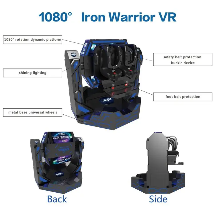 New Stimulating Amusement 9d Vr 2 Seats 3d Vr Motion Simulator Chairs