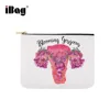 Custom Logo Large Multi-Color Watercolor Polka Dots Makeup Cosmetic Bag