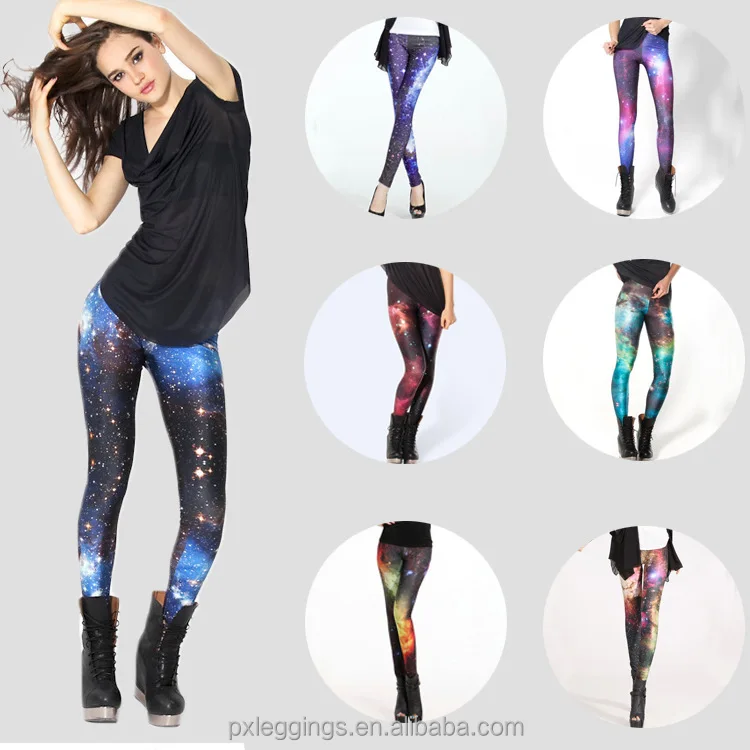 

galaxy Fashion Sexy Women Fitness 3D Digital printed leggings lgs3001, Multicolor