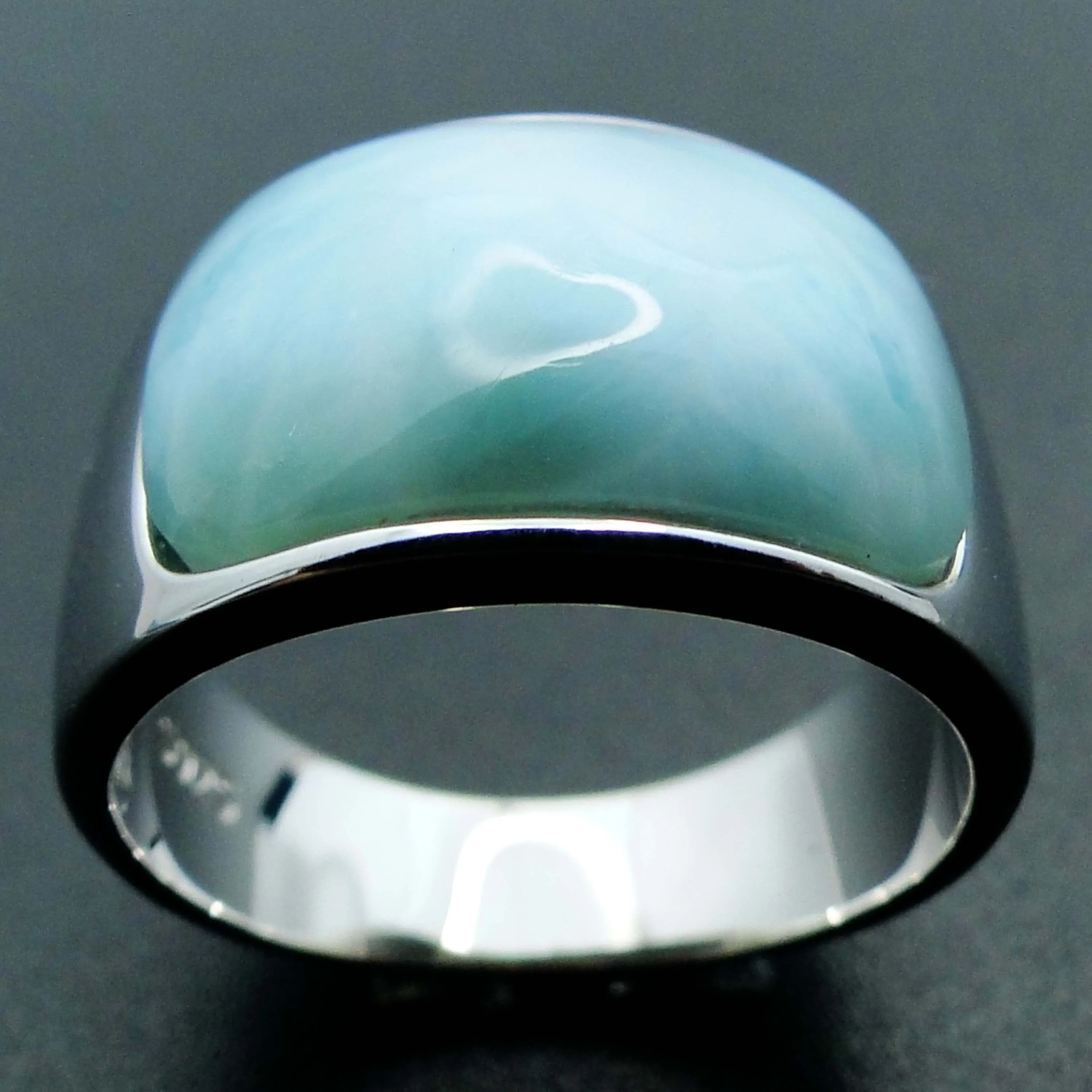 

925 Sterling Silver JCPenney On Sale Inlay Larimar Rings For Men From Dominican Republic Larimar Jewelry