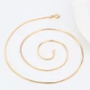 43023 Wholesale fashion jewelry brass snake necklace chain gold plated chains