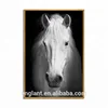 2018 new product canvas print plus oil painting black and white horse animal