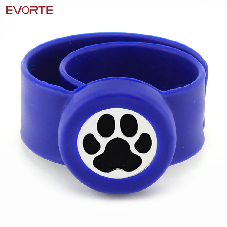 

Evorte Aromatherapy Jewelry Slap Silicone Stainless Steel Essential Oil Diffuser Locket Mosquito Repellent Bracelet for Kids