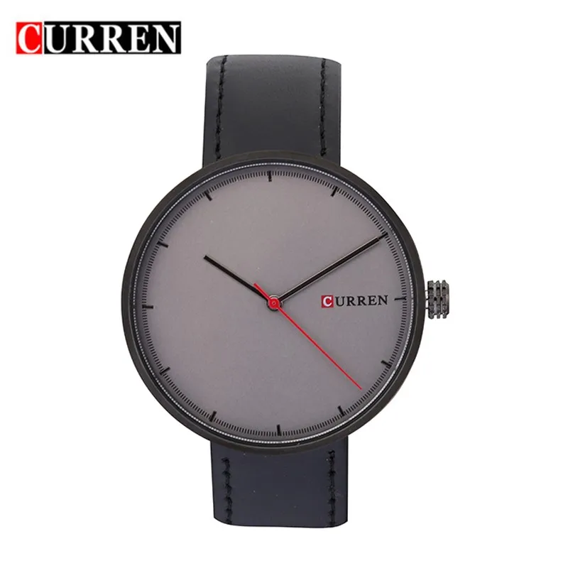 

hot unisex watch brand luxury japanese movement quartz watch women fashion simple dial men business curren genuine leather watch