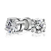 Wholesale Unisex CZ Magnetic Silver Clear Surgical Steel Ear Studs