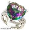 Heart Design Woman Rings Appointment Date Rings 925 Sterling Silver Mystic Topaz Engagement Rings