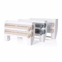 

Kitchen Organizer Cling Film Storage Rack Wrap Cutting Wall Hanging Paper Towel Holder Kitchen Accessories
