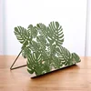 2019 spring series custom green leaf design metal display book rack/ book stand Shelf for reading