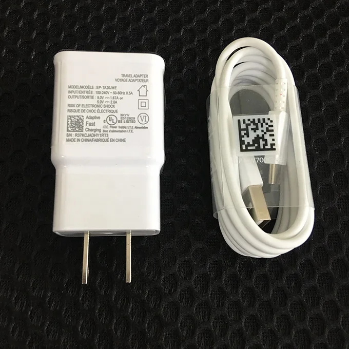 

Factory Price Adaptive Fast Charging Wall Charger +1.5M Usb C Charger Cord For Samsung Note7 Note8 S8 S9 Power Adapter, White