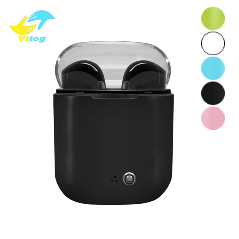 

2019 new arrival i7s plus tws wireless earphones headphones earbuds with charging case, White/pink/green/blue/black