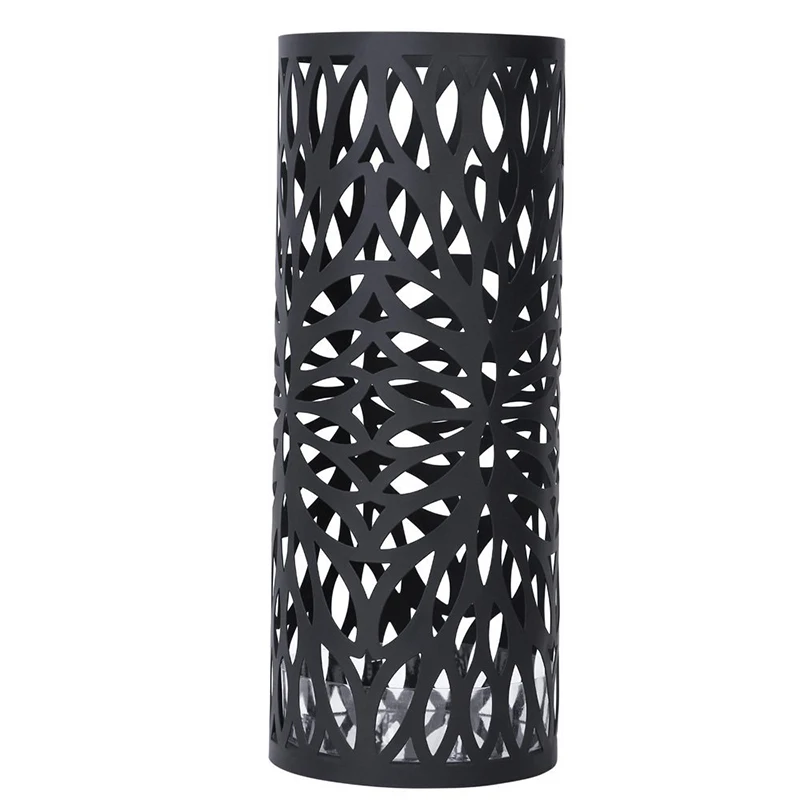 
Indoor Decoration 2 Hooks Free Standing Black Wrought Iron Umbrella Stand 