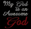 quality rhinestone my god in an awesome god iron on applique products religion heat transfer