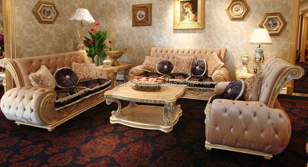 Luxury French Rococo Living Room Furnitur Tv Cabinet Set/ Retro Vivid ...