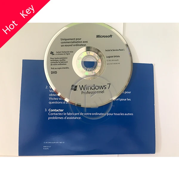 

High Quality Windows 7 Professional Win Pro 7 64Bit OEM French language Software DHL free shipping