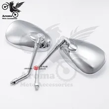 sliver chrome motorcycle rearview mirror motorbike rear view mirrors moto side mirror for Harley Davidson yamaha honda suzuki