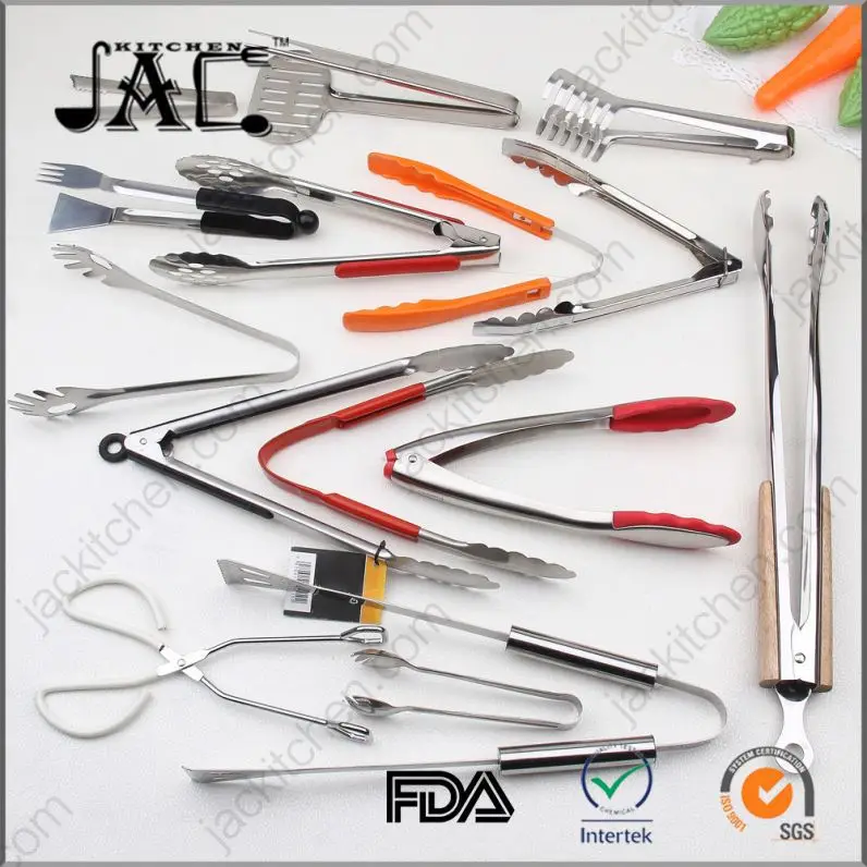 Durable Stainless Steel Pp Long Handle Tongs