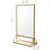 Acrylic Menu Holders,Super Star Quality Gold Acrylic Double Sided Frames Display Sign Holder with Vertical Stand