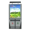 Solar advertising display double side led light box with food waste bin
