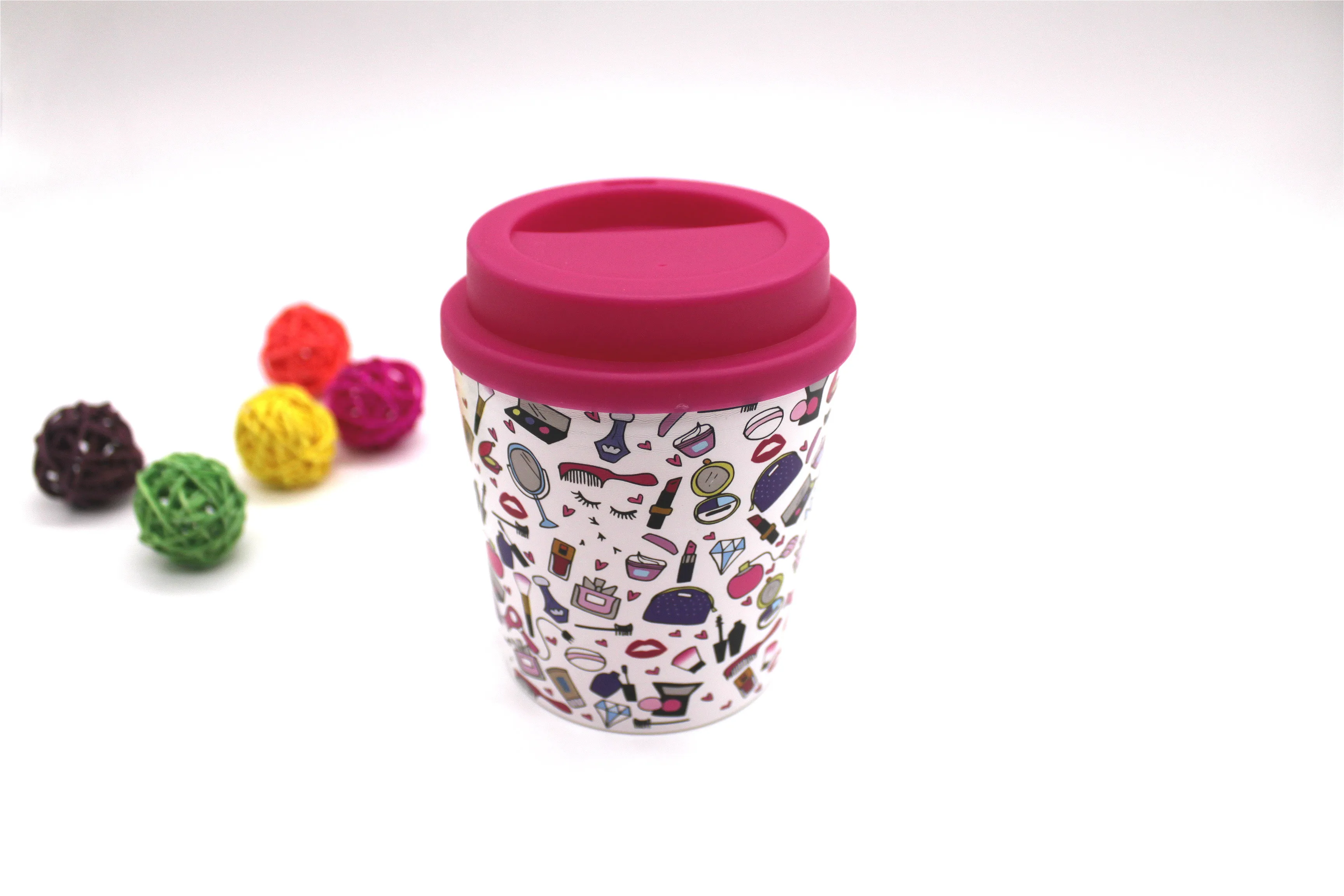 Bpa Free Promotional Plastic Mug With Silicone Lid Coffee Mug Buy