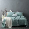 Soft Washable Lightweight Quilt Pillow Case Blanket Bed Coverlet Sets Bedspread with Solid colo
