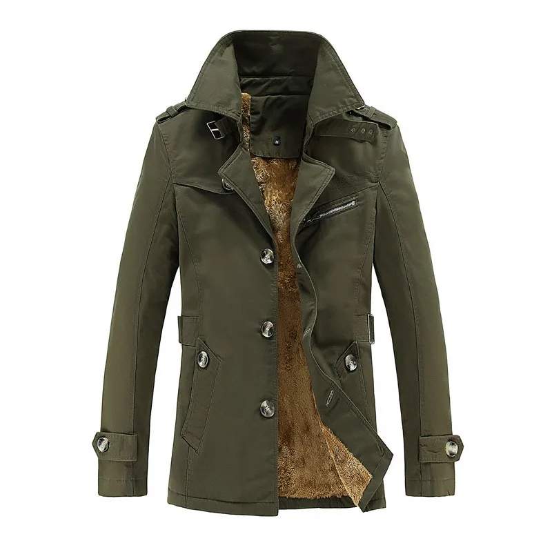Woodland Winter Men Jacket Army Camo Print Fur Lined Jacket Parka - Buy ...